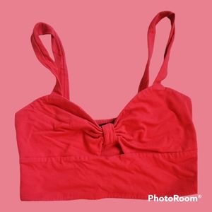 Forever 21 Red Crop Top Medium